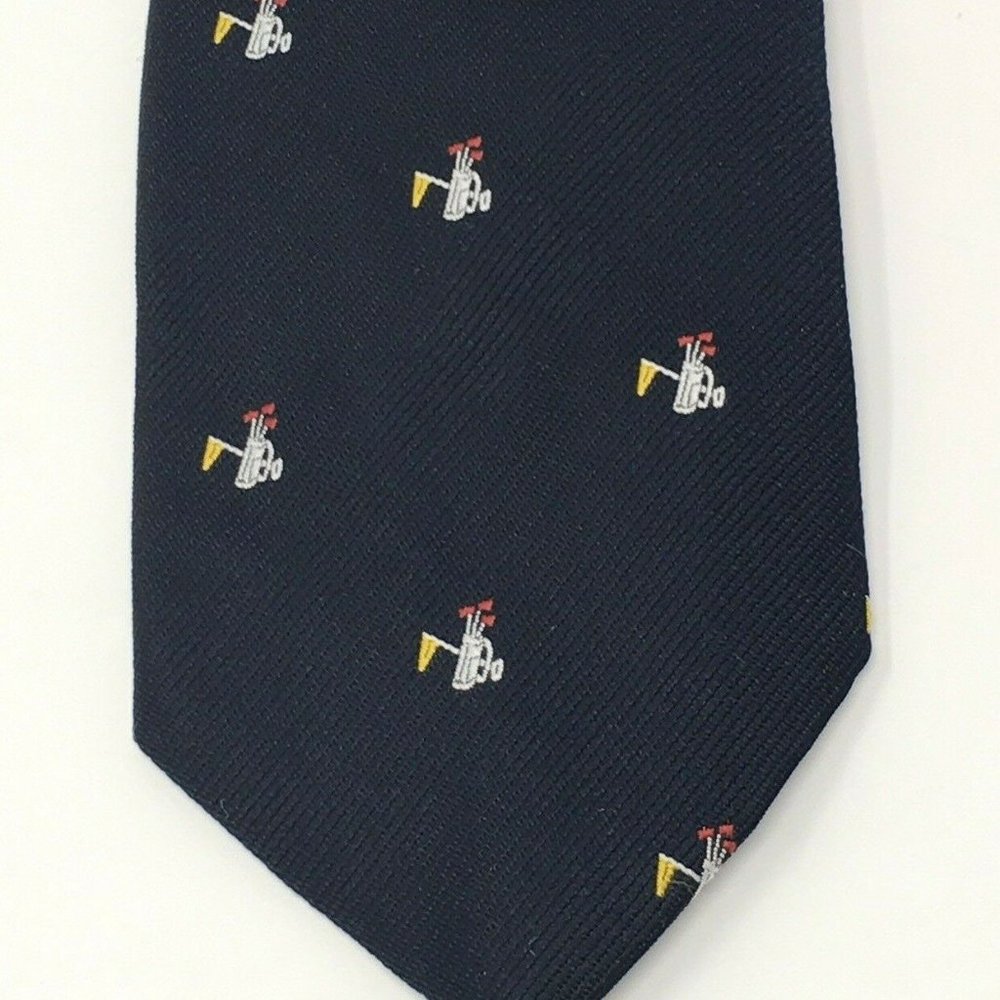 Cappuccino Golf Neck Tie Golf Bag Navy Blue